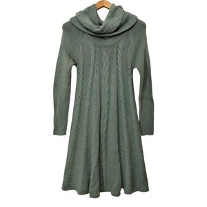 Autumn Cashmere/Merino Cable Knit Cowl Neck‎ Dazzle Sweater Dress